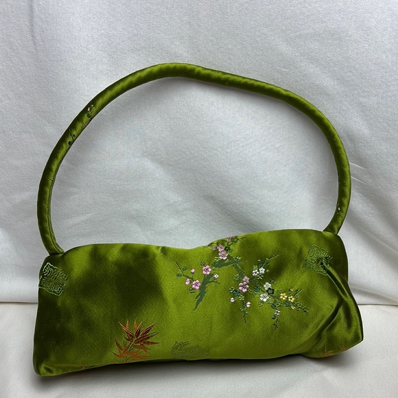 Martin & Barnett San Francisco Handbags - Martin & Barnett San Francisco Green Chinese Floral Women's Bag